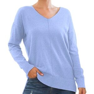 JOUICA Casual
Lightweight V Neck
Knit Top Loose Pullover
Sweater, lavender